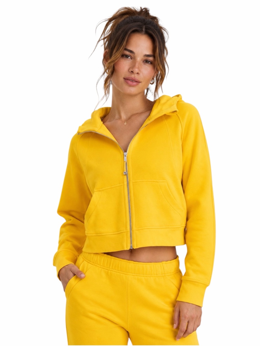 Lululemon – Scuba Oversized Full-Zip Cropped Hoodie Maize Yellow – Sz. XS/S